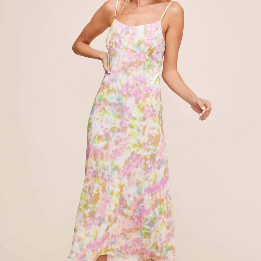 Astr CHARISMA TIE DYE MIDI DRESS - Picture 1 of 7